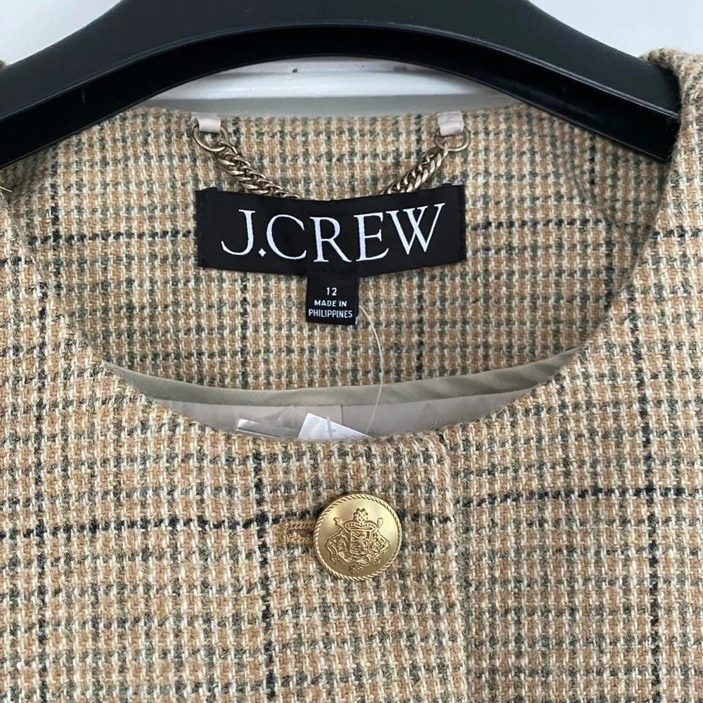 J Crew Isabelle lady jacket in tweed English plaid - Picture 6 of 8